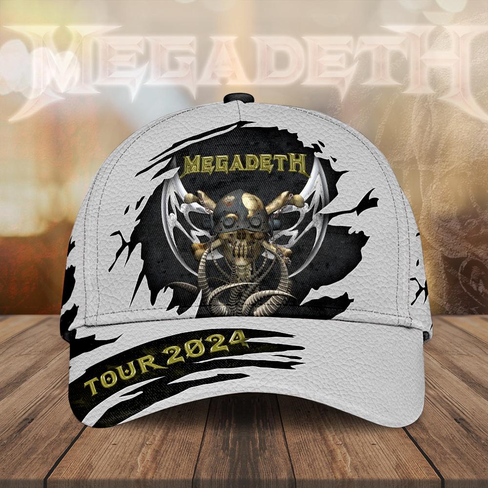 Megadeth Tour Music Baseball Cap Print For Fans Megadeth Tour Music Baseball Cap Print For Fans