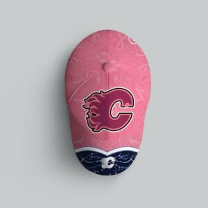 NHL Calgary Flames Hockey Fights Against CancerBaseball Cap