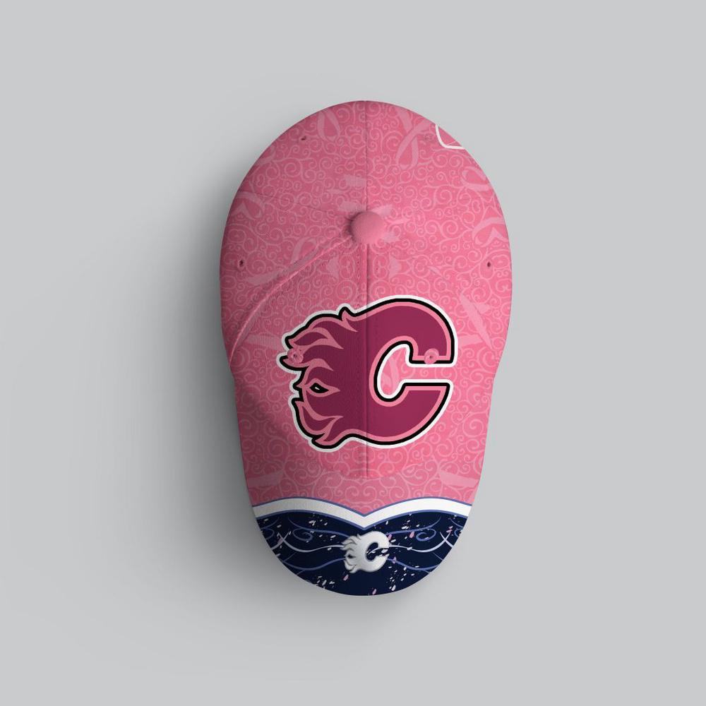 NHL Calgary Flames Hockey Fights Against CancerBaseball Cap NHL Calgary Flames Hockey Fights Against CancerBaseball Cap