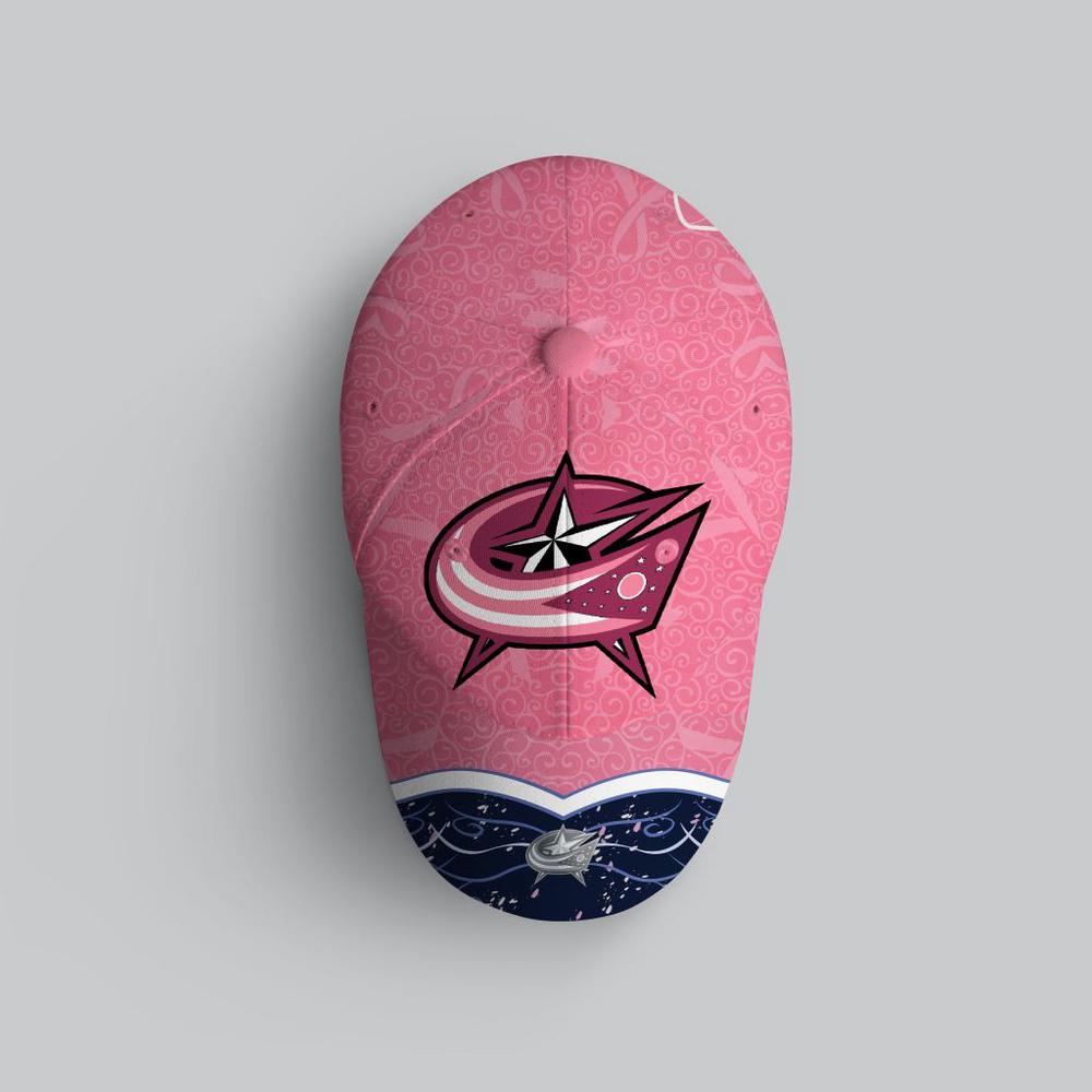NHL Columbus Blue Jackets Hockey Fights Against CancerBaseball Cap NHL Columbus Blue Jackets Hockey Fights Against CancerBaseball Cap