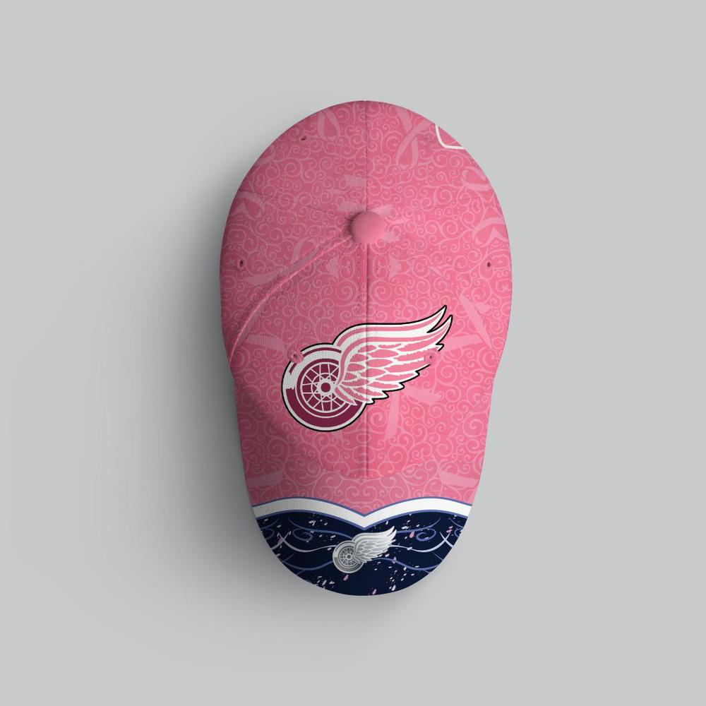 NHL Detroit Red Wings Hockey Fights Against CancerBaseball Cap NHL Detroit Red Wings Hockey Fights Against CancerBaseball Cap
