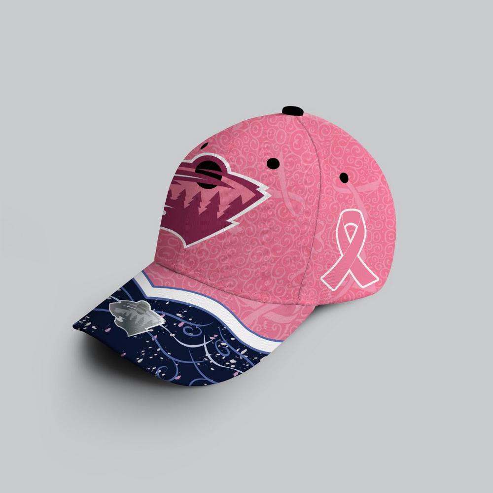 NHL Minnesota Wild Hockey Fights Against CancerBaseball Cap NHL Minnesota Wild Hockey Fights Against CancerBaseball Cap