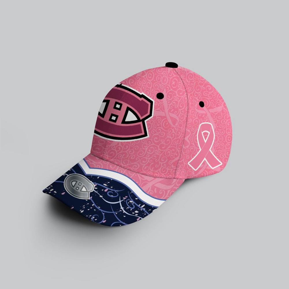 NHL Montreal Canadiens Hockey Fights Against CancerBaseball Cap NHL Montreal Canadiens Hockey Fights Against CancerBaseball Cap