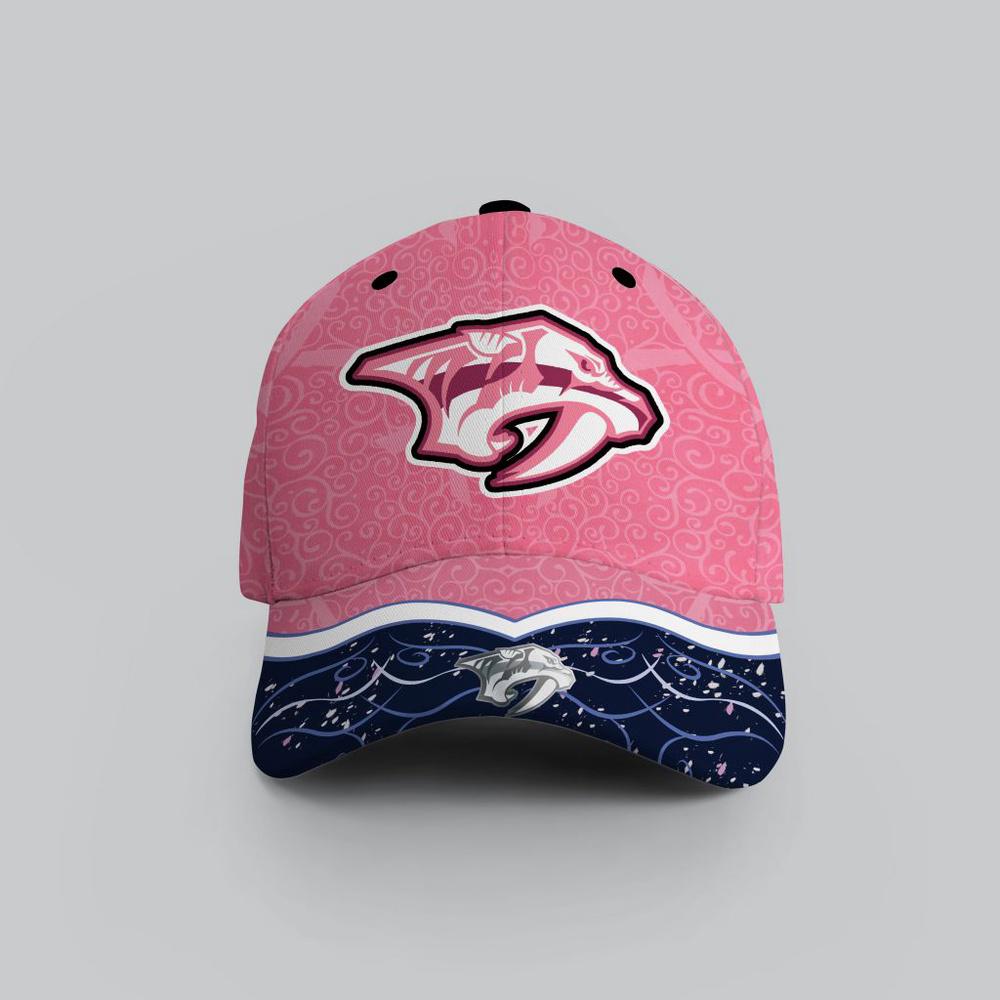 NHL Nashville Predators Hockey Fights Against CancerBaseball Cap NHL Nashville Predators Hockey Fights Against CancerBaseball Cap