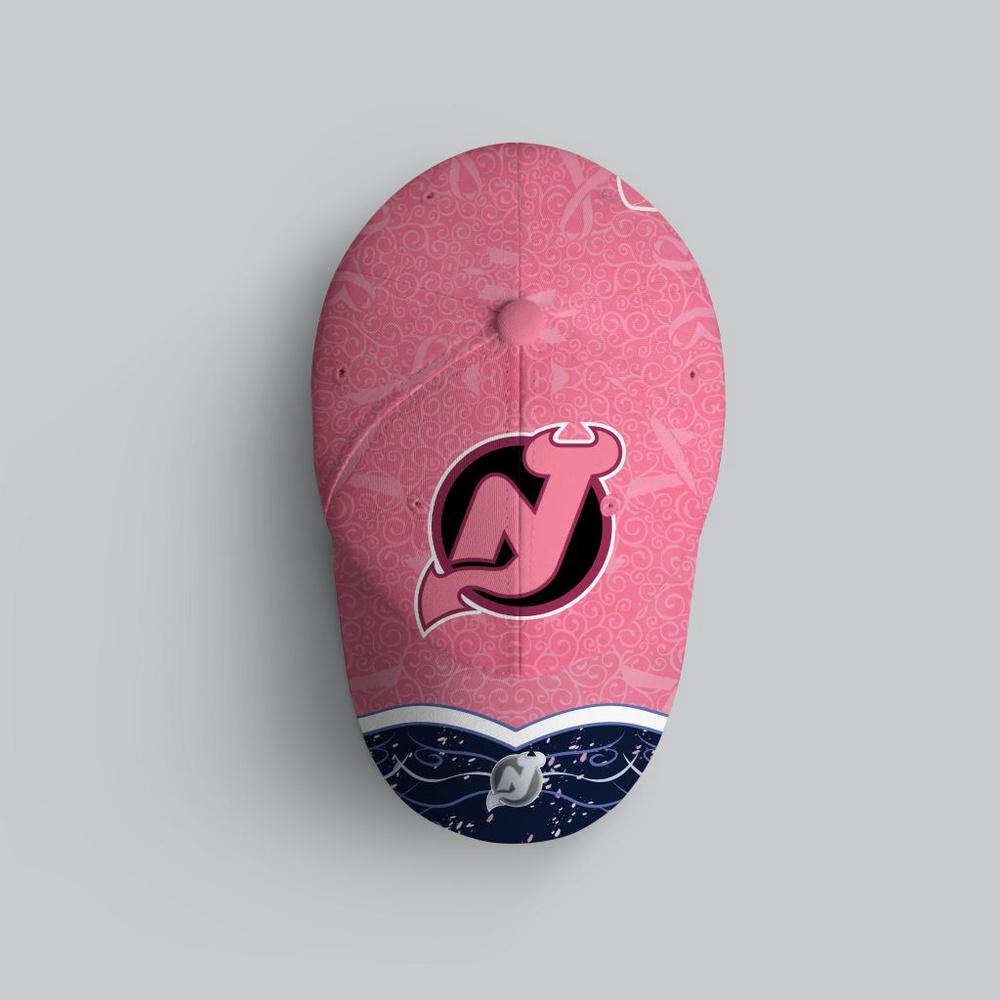 NHL New Jersey Devils Hockey Fights Against CancerBaseball Cap NHL New Jersey Devils Hockey Fights Against CancerBaseball Cap
