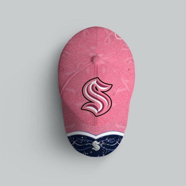 NHL Seattle Kraken Hockey Fights Against CancerBaseball Cap