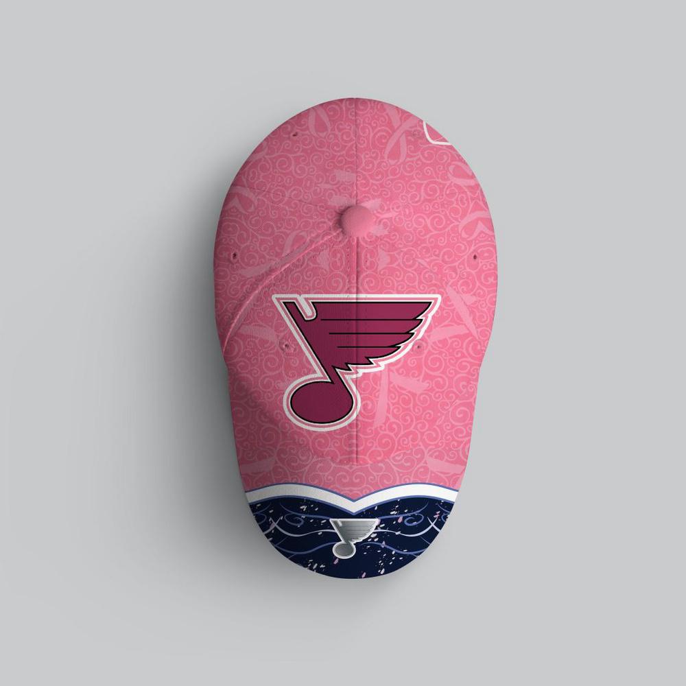 NHL St. Louis Blues Hockey Fights Against CancerBaseball Cap NHL St. Louis Blues Hockey Fights Against CancerBaseball Cap