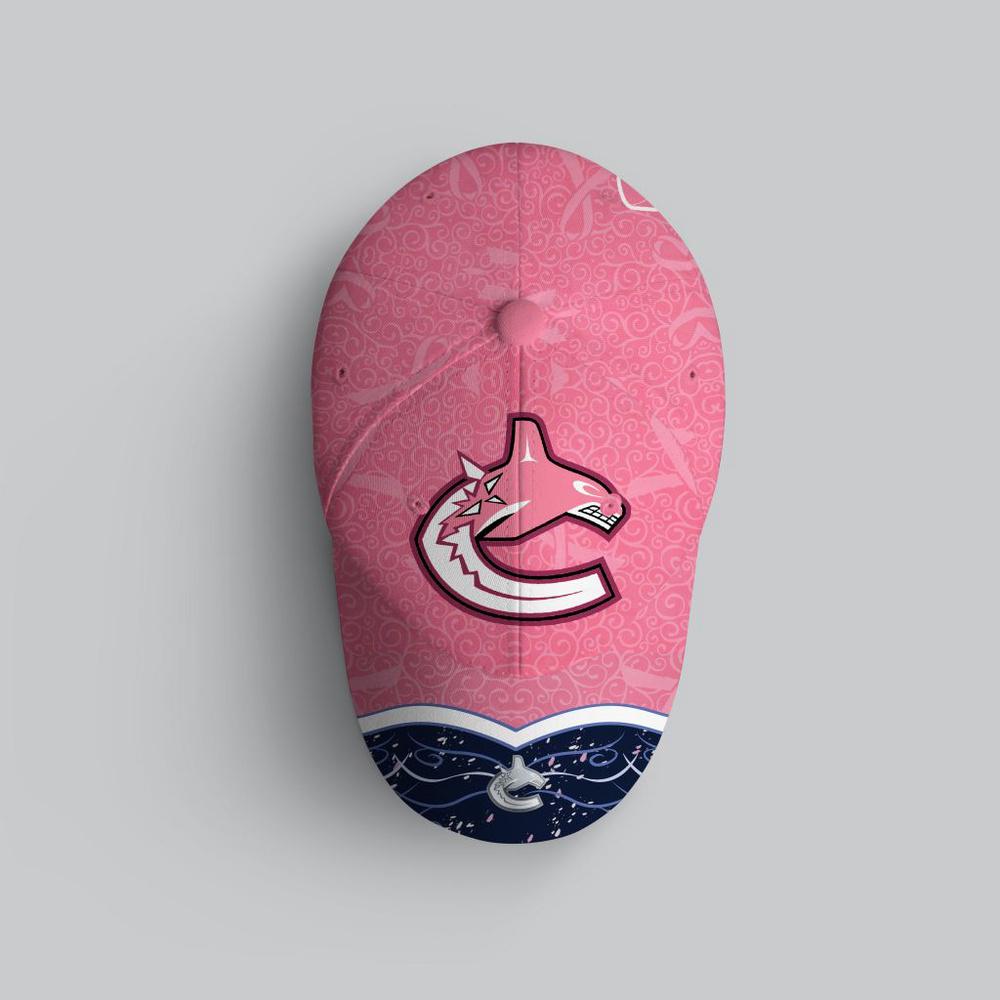 NHL Vancouver Canucks Hockey Fights Against CancerBaseball Cap NHL Vancouver Canucks Hockey Fights Against CancerBaseball Cap