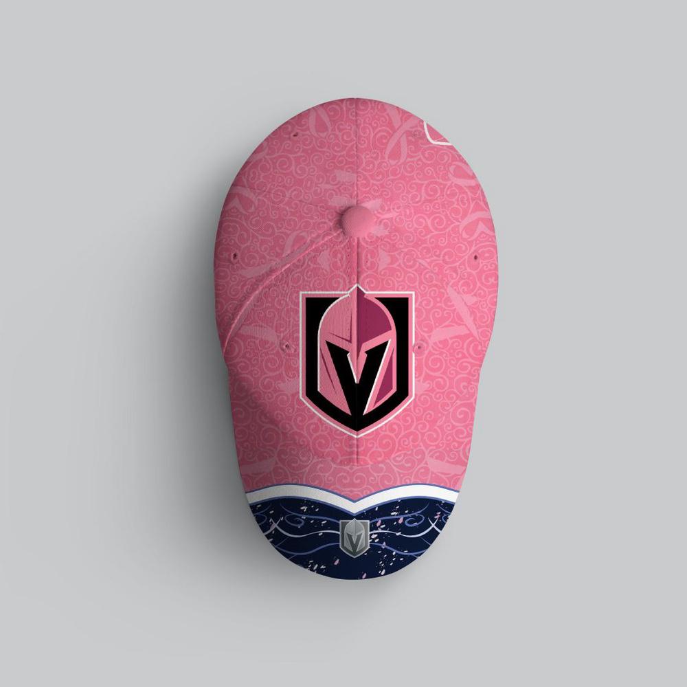 NHL Vegas Golden Knights Hockey Fights Against CancerBaseball Cap NHL Vegas Golden Knights Hockey Fights Against CancerBaseball Cap