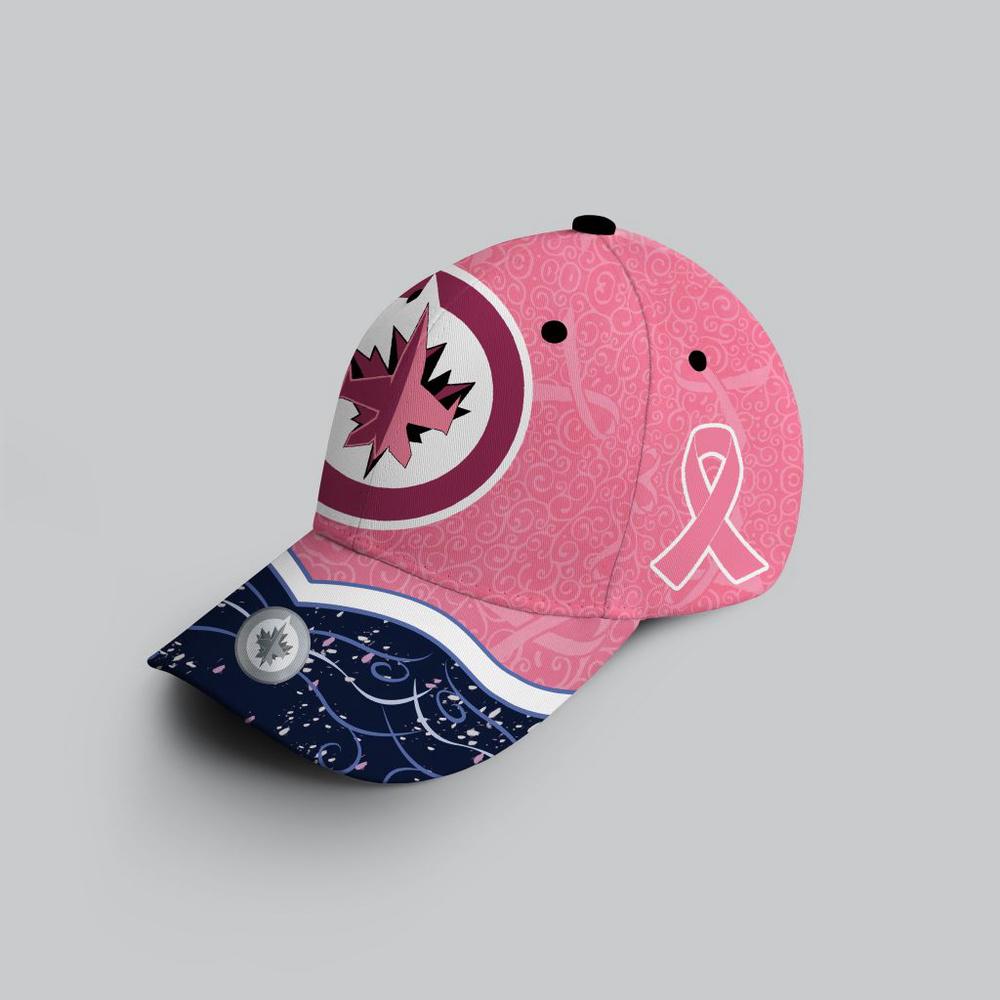 NHL Winnipeg Jets Hockey Fights Against CancerBaseball Cap NHL Winnipeg Jets Hockey Fights Against CancerBaseball Cap