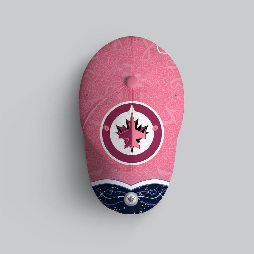 NHL Winnipeg Jets Hockey Fights Against CancerBaseball Cap NHL Winnipeg Jets Hockey Fights Against CancerBaseball Cap